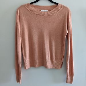 Club Monaco boat neck lightweight linen sweater, Sandstone, small